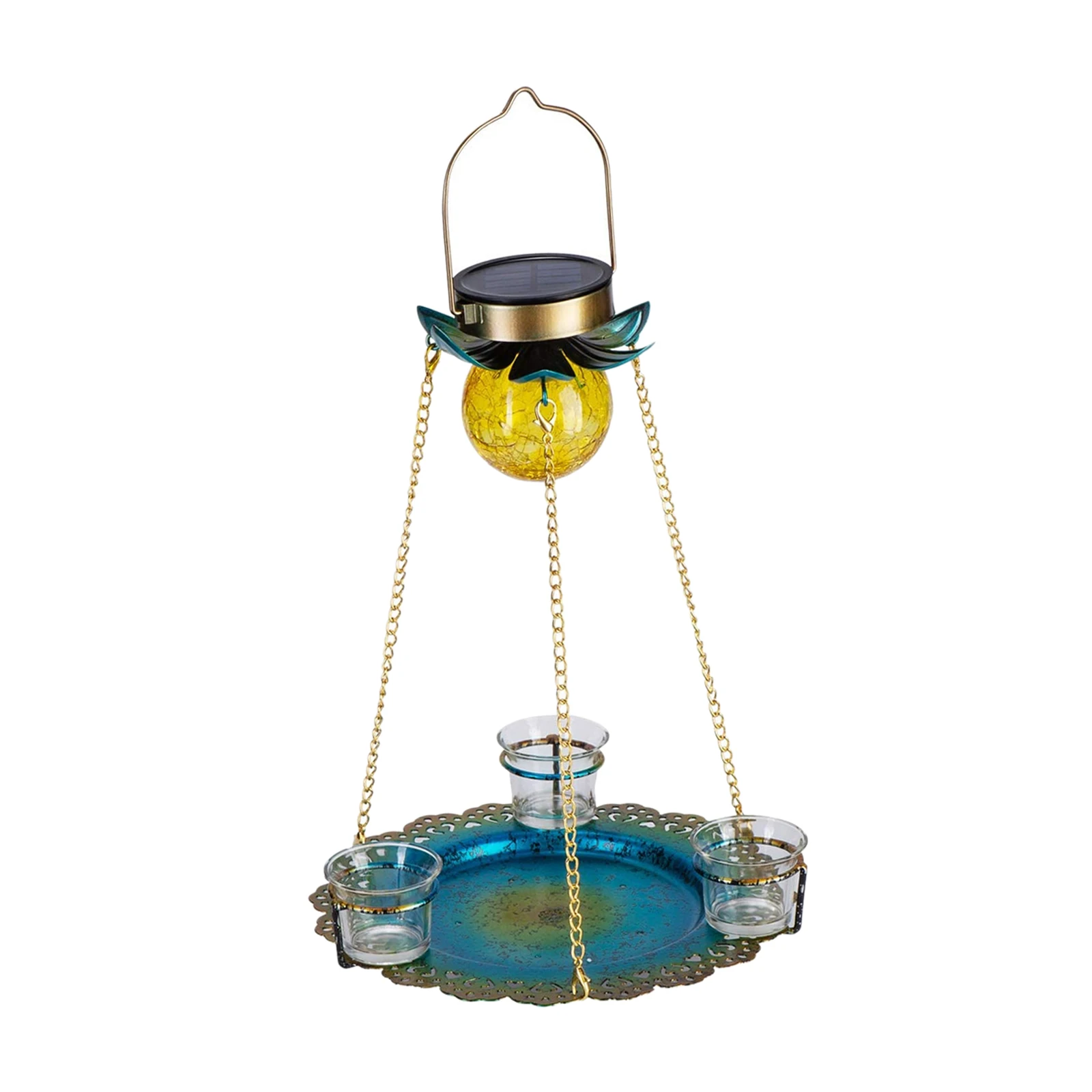 

Bird Feeder Outside Seed Tray Waterproof Solar Lantern for Garden Outdoor