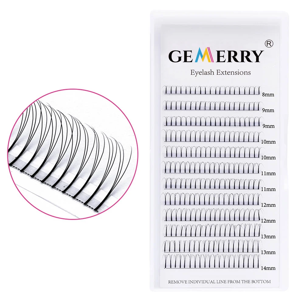 Готовые объемные ресницы для наращивания ресниц в 3D пряди из натурального шелка