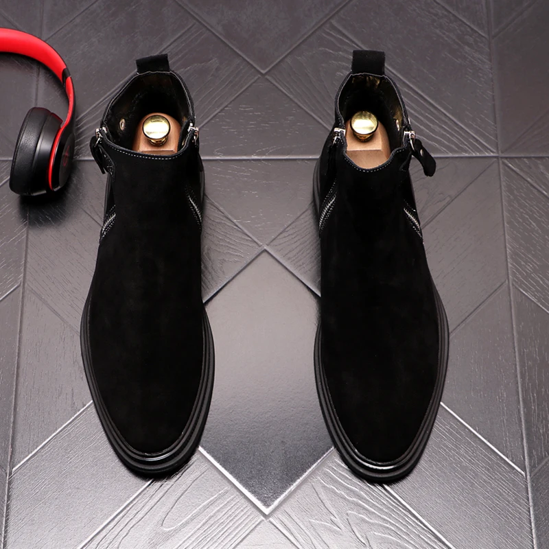 

Handmade Men Boots Cow Suede Men Casual Fahsion Ankle Boots Brand Outdoor Comfortable Men Chelsea Boots For Men Footwear