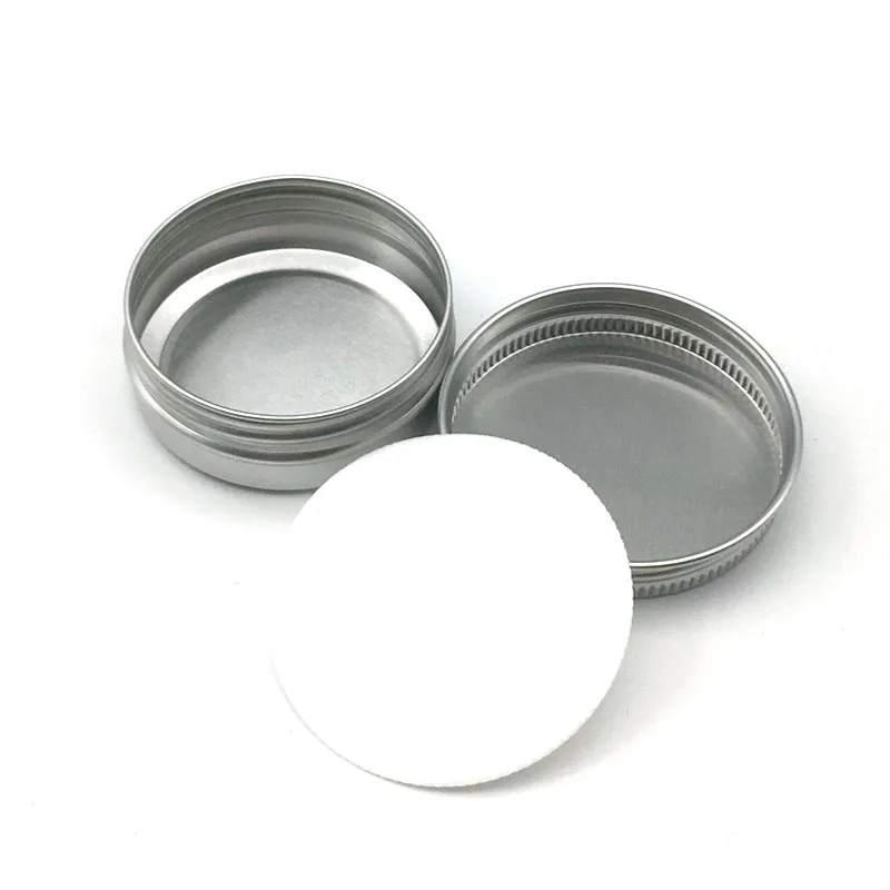 

100Pcs Aluminum Jars 5g/10g/15g/20g/30g/50g/60g Metal Empty Cosmetic Face Care Eye Cream Lip Balm Gloss Packaging