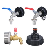 ton barrel valve accessories ibc faucet connector ibc outlet tank water tap faucet valve for garden irrigation