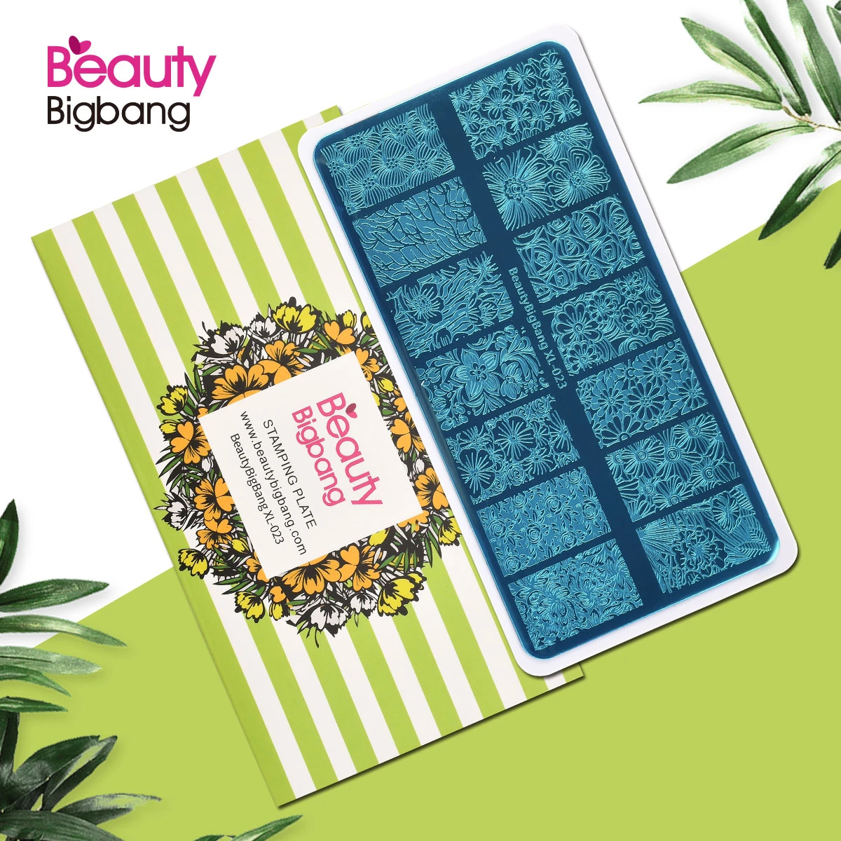 Пластина для стемпинга нейл арта Beautybigbang винтажная пластина из нержавеющей стали