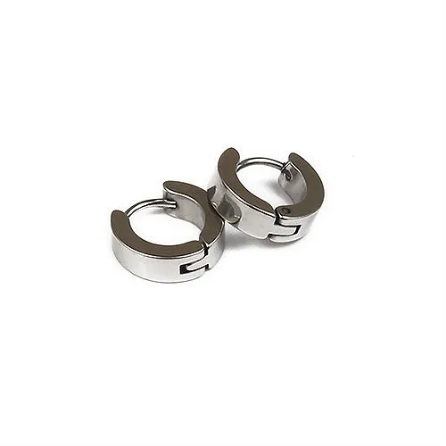 Silver Корейские Модные клипсы, Панк универсальные серьги, антиаллергенные титановые стальные серьги - Окраска металла: Silver