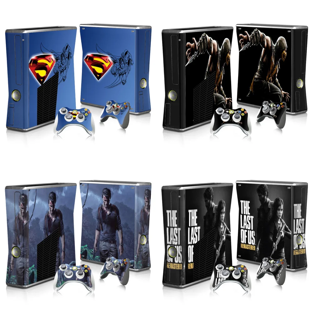 Для Xbox 360 slim стикер для XBOX Виниловая наклейка Xbox360 тонкий кожи и 2 контроллера