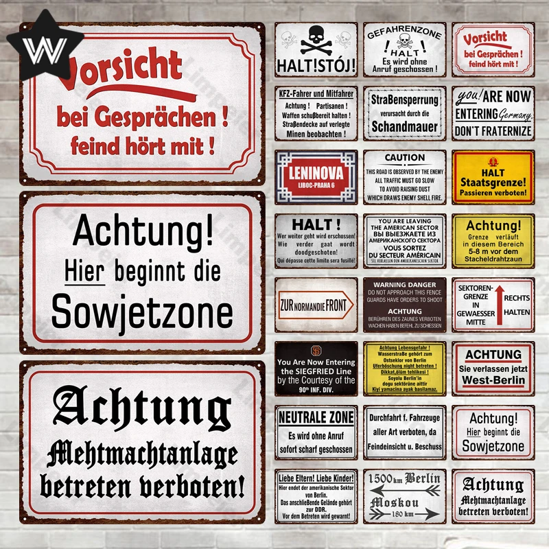 

War History Landmark Metal Tin Sign Vintage Wall Stickers Metal Poster Retro Tin Plate Metal Plaque for Man Cave Club Decoration
