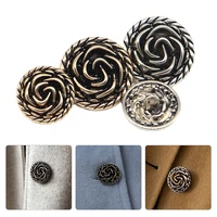 10pcs flower shaped metal buttons gold color silver color button diy sewing accessories for clothes