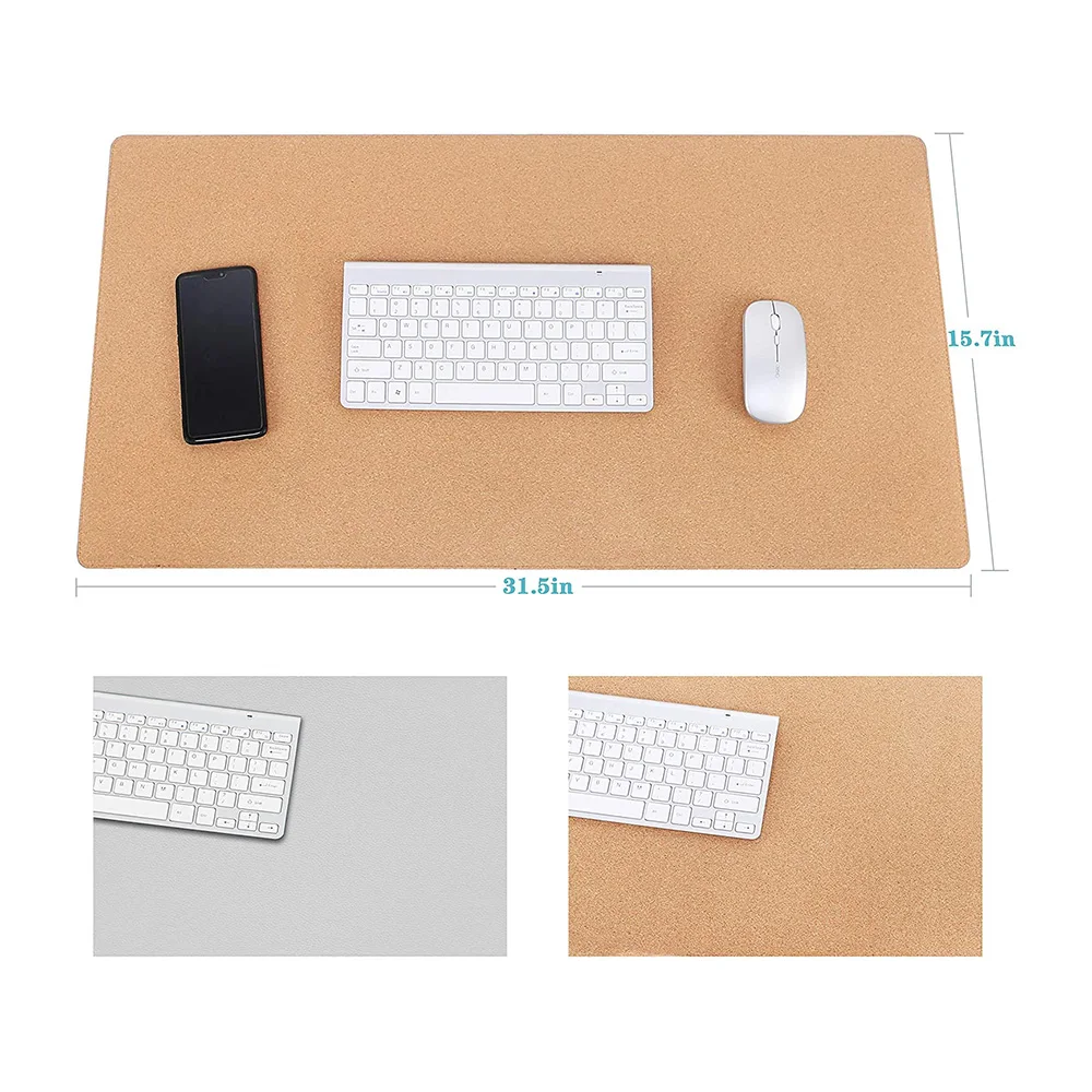 Экологичный двухсторонний коврик для мыши из искусственной кожи стола