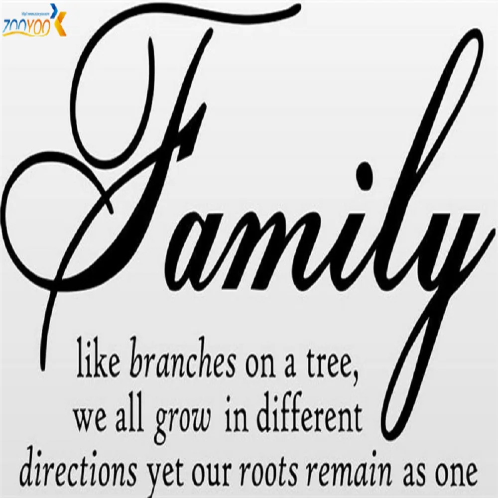 

Family Like Branches Home Decor Creative Quote Wall Decals Zooyoo8082 Decorative Adesivo De Parede Removable Vinyl Wall Sticker