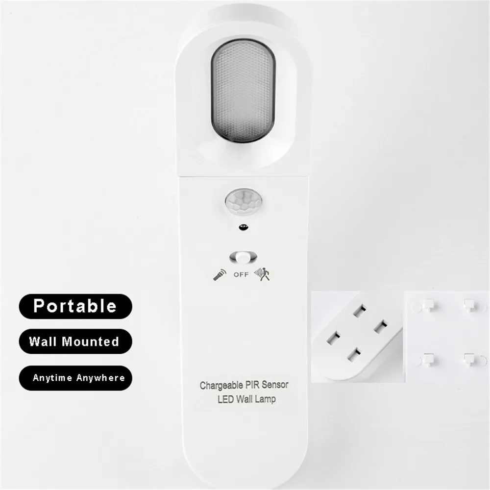 Ночник с датчиком движения фонарик USB-зарядкой прикроватная лампа дистанционным
