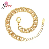 high quality 925 sterling silver necklace cuban link chain for women men basic vintage chokers punk gold jewelry gift