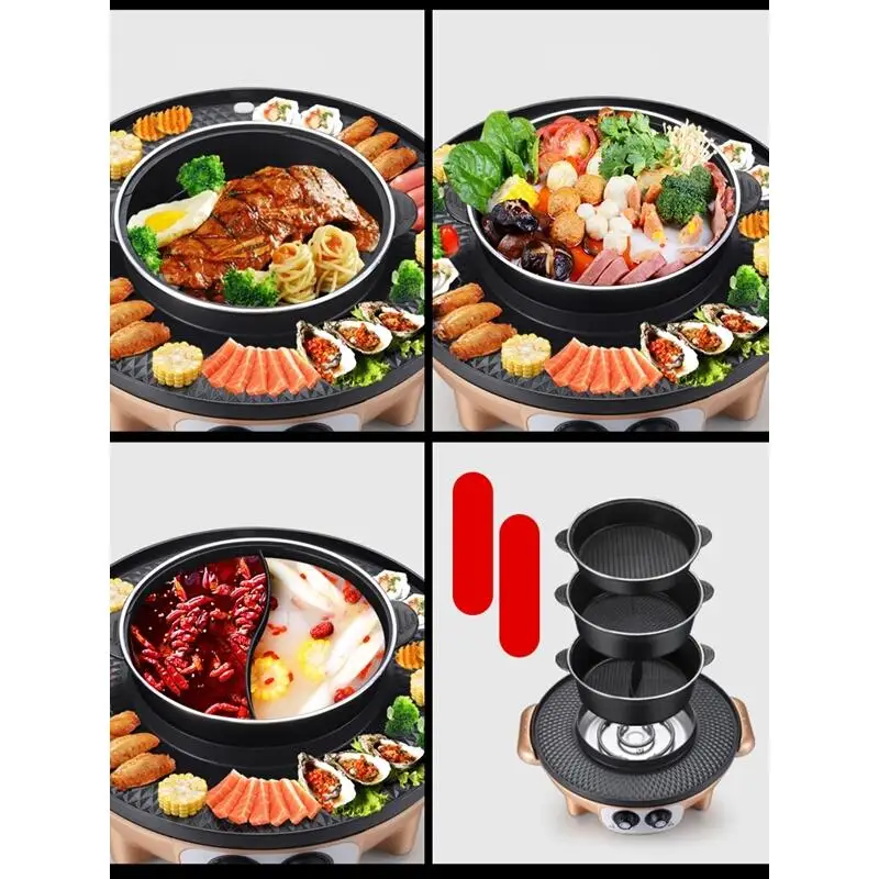 Сковорода барбекю кебаб электрическая тарелка гриль Паррилла кемпинг мангал для
