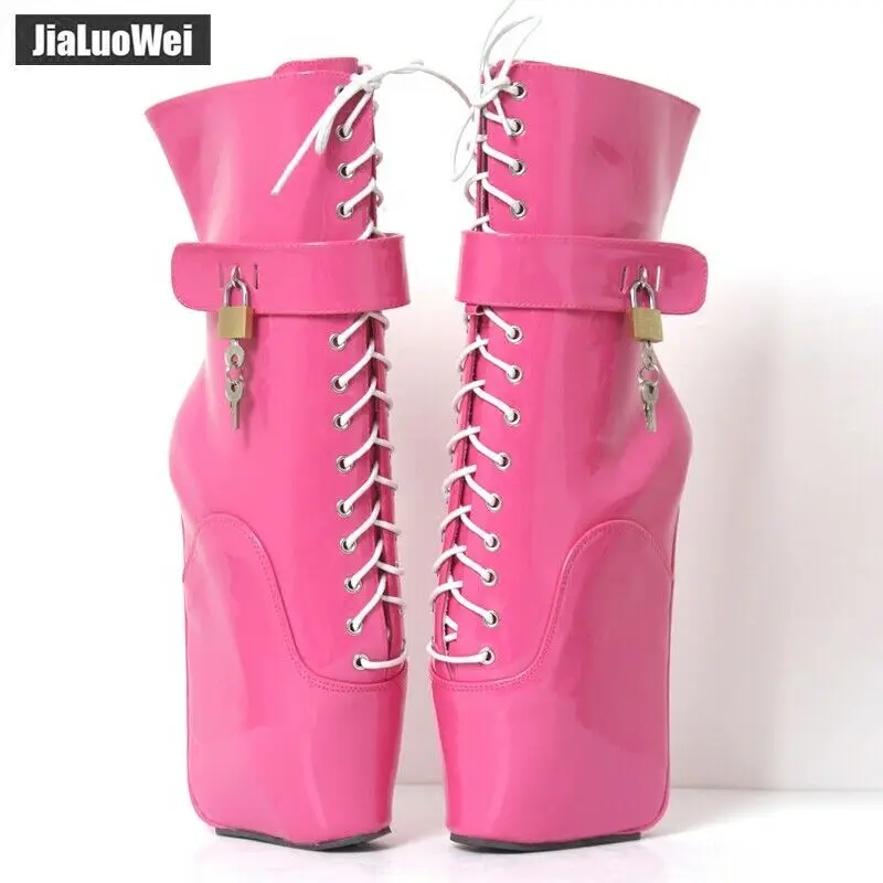 Балетки на очень высоком каблуке Пикантные ботинки с ремешком Размеры 36 46 по