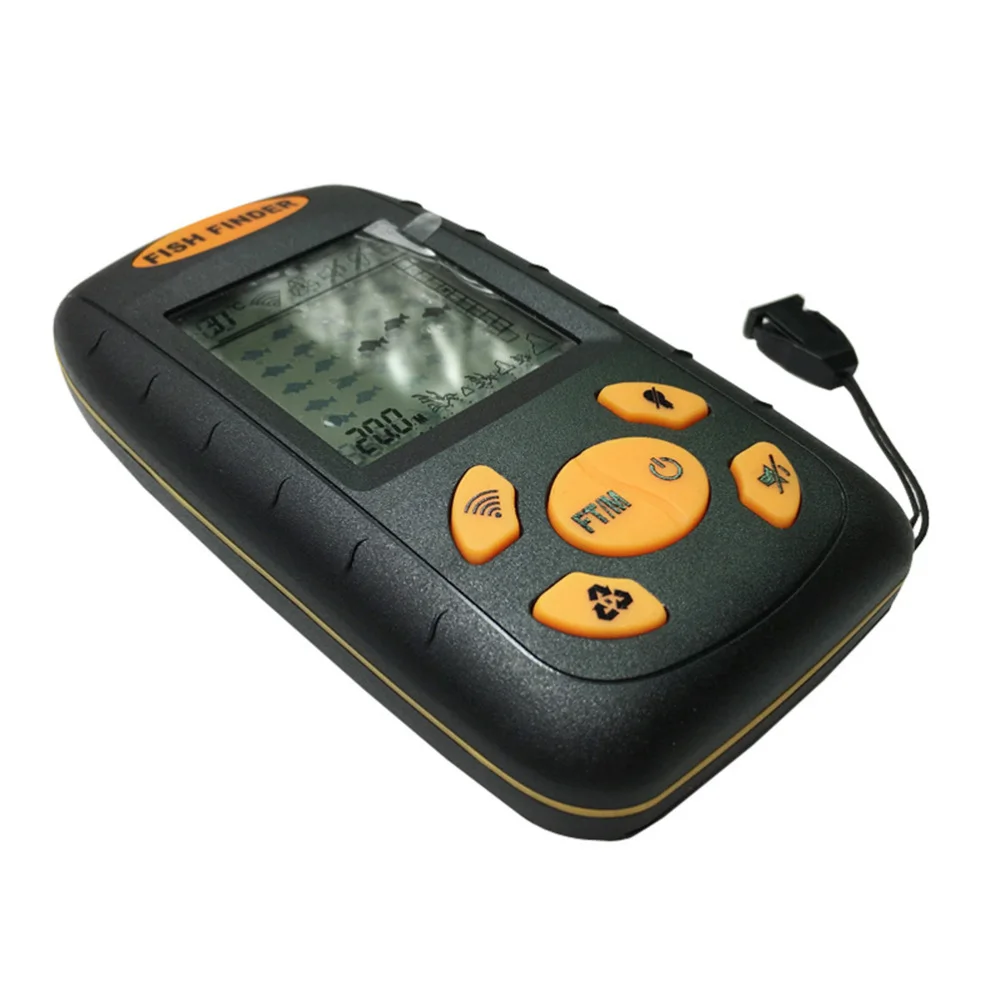 

Fish Finder Fish Detector Ultrasonic Cable Cluster Shoal Of Fish Finder Fishfinder Fisher 30-1000MHZ without Battery (Black)