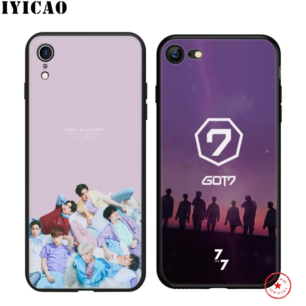 IYICAO Got7 группа K Pop Got 7 мягкий черный силиконовый чехол для iPhone 11 Pro Xr Xs Max X или 10 8 6 6S