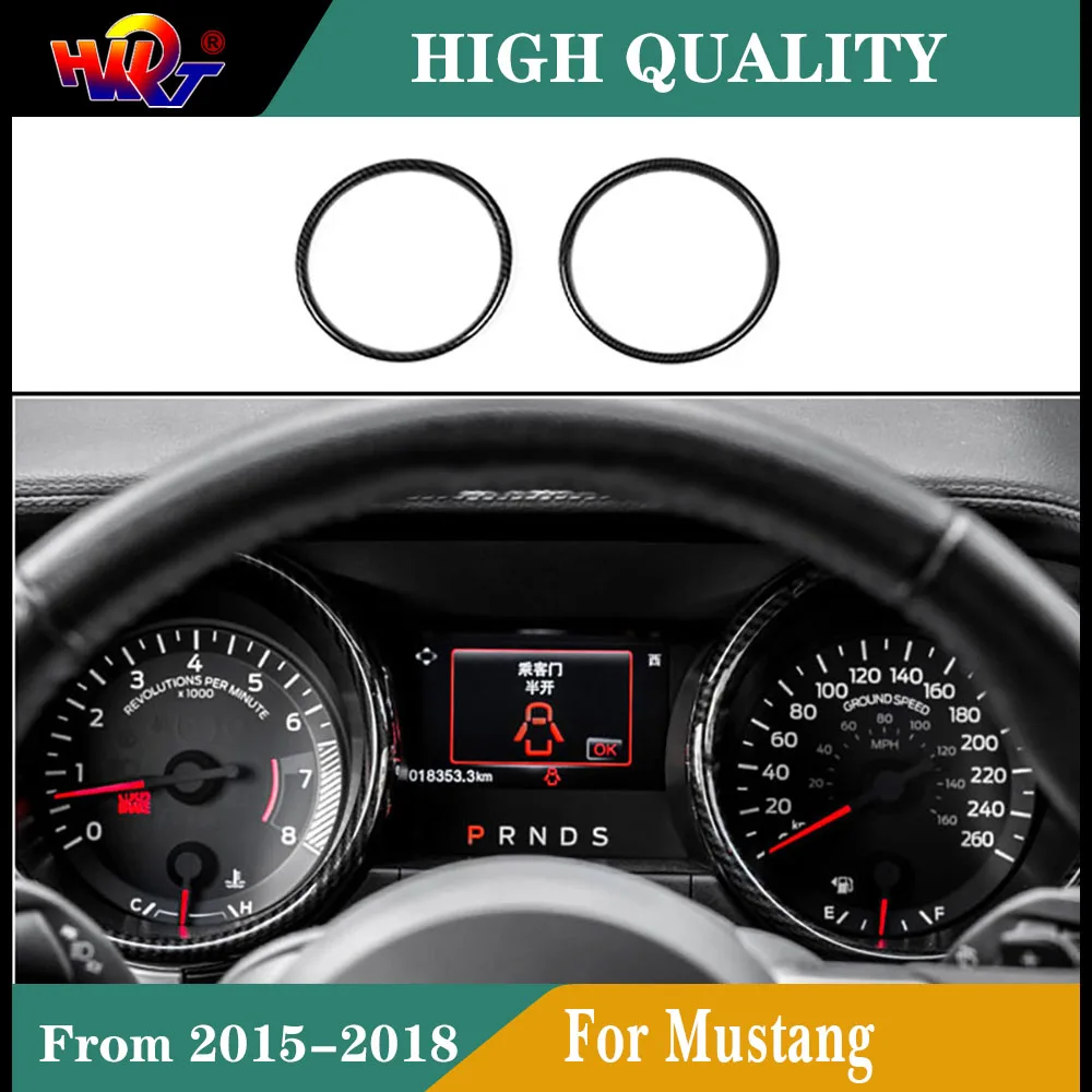 

Fit for Ford Mustang 2015-2018 ABS Carbon fiber color Interior Instrument Panel Dashboard Decoration Ring Cover Trim Stickers