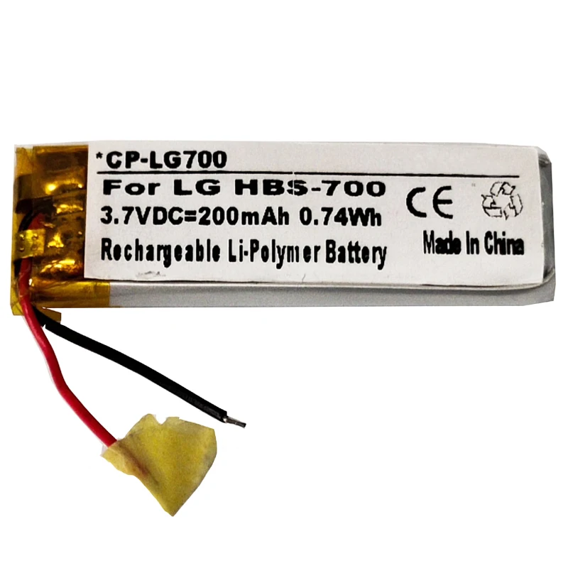 

New 3.7V 200mAh HBS-700 Replacement Battery For LG HBS-700 Headset Bateria Batterie Batteries