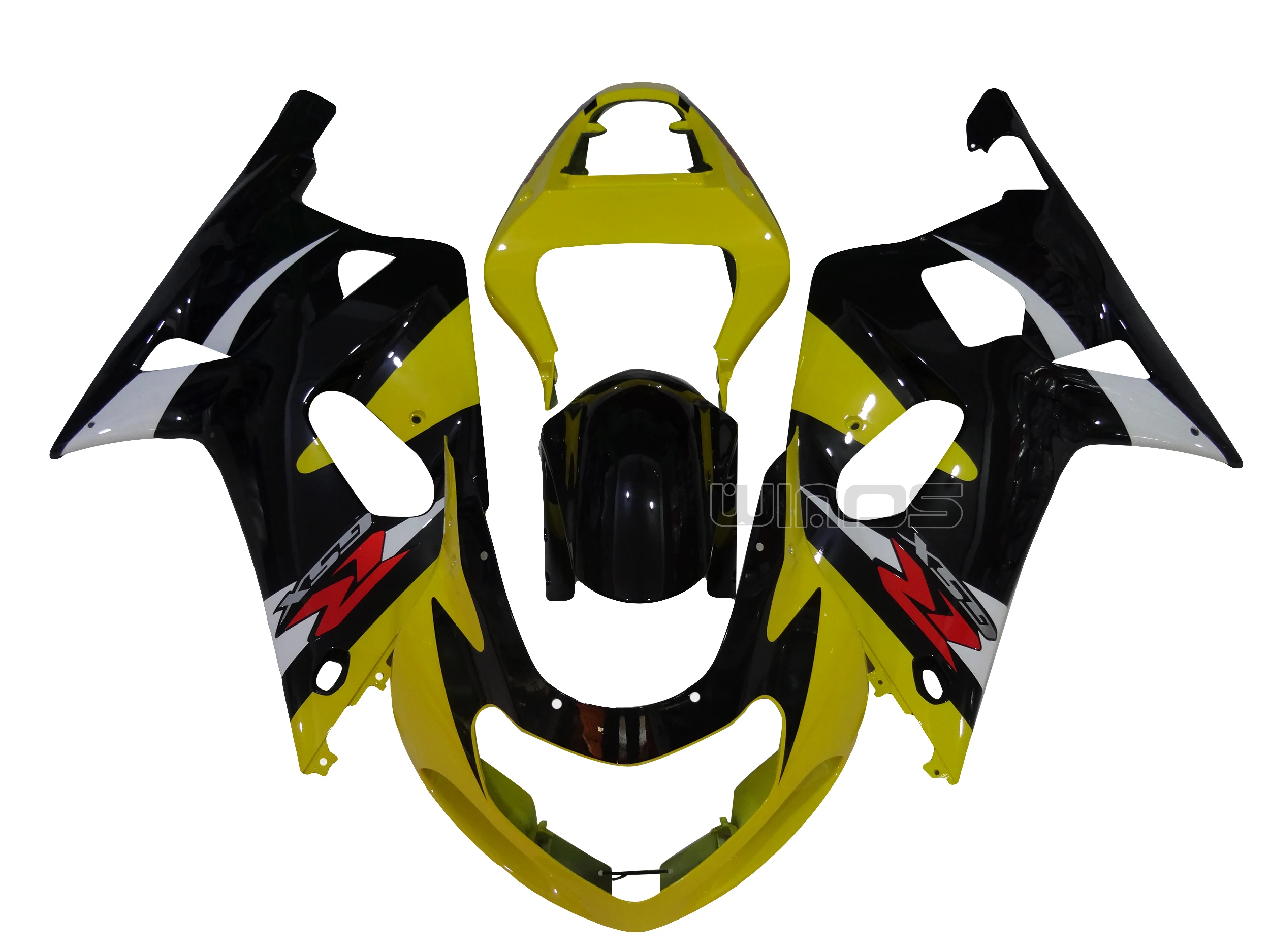 Обтекатель корпуса для Suzuki GSXR600 GSXR750 K1 2001 2003 желтый черный|Полные комплекты