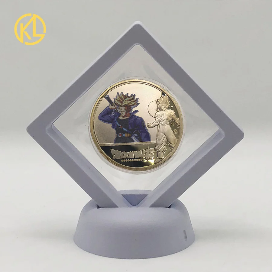 Torankusu with Stand KL Dragon Cartoon Ball Z seriies позолоченные Коллекционные монеты, японские монеты, набор с сертификатом, Прямая поставка - Цвет: Torankusu with Stand