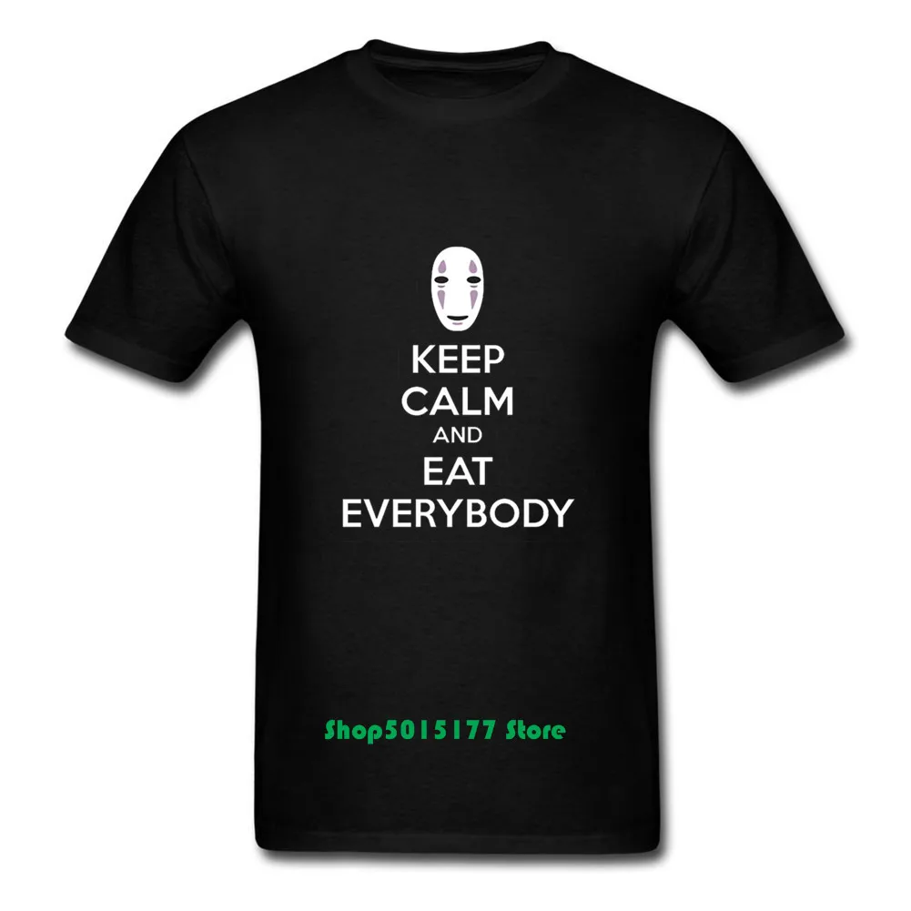 2019 Веселая Мужская футболка с унесенными ушами Keep Calm and Eat Everybody No Face Harajuku модные