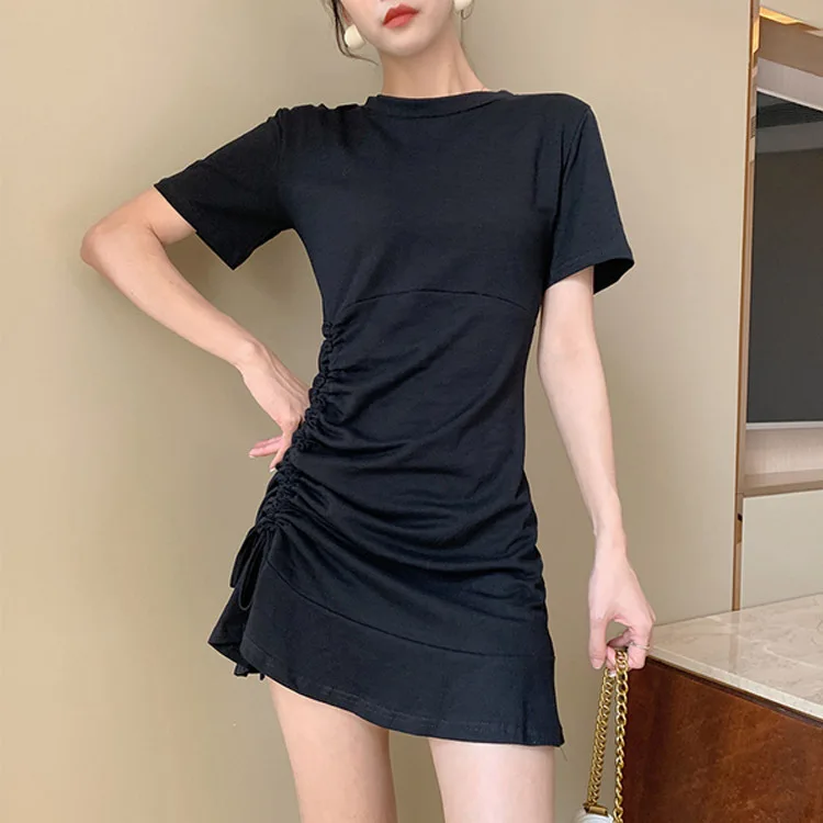 Летнее платье женское сексуальное с завязками футболка новинка 2020 Повседневное