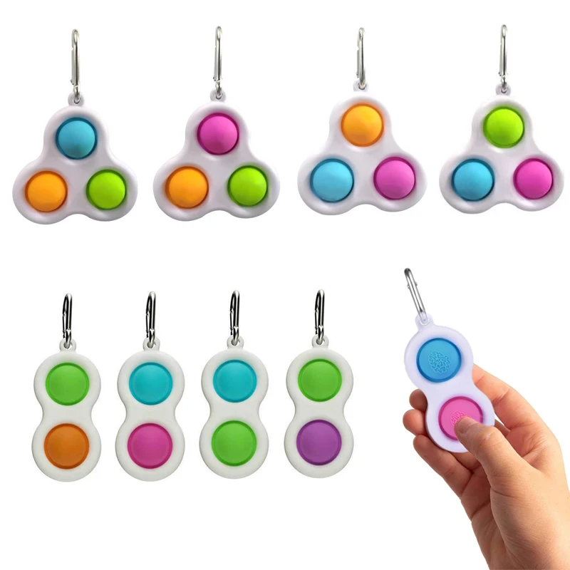 

New Fidget Simple Dimple Fat Brain Toys Pinch Anti Stress Relief Hand Fidget Gift For Kids Adults Early Educational Pendant