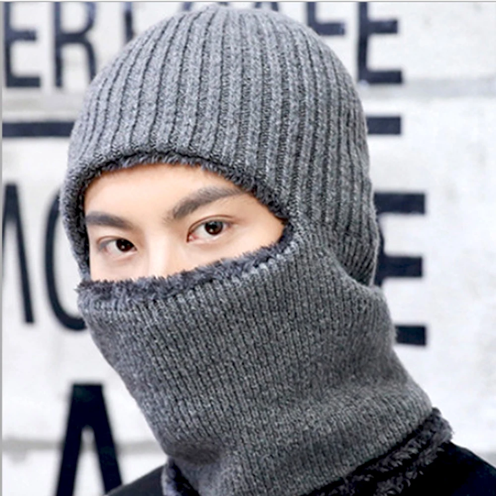 Зимние шапки для мужчин Skullies Beanie шапка зимняя шапка мужской женский шерстяной шарф шапка s Набор Балаклава маска Knitted шапка вязаная шапка