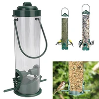 bird feeder windproof rainproof holder round metal hanging style refillable bird feeder large food ring