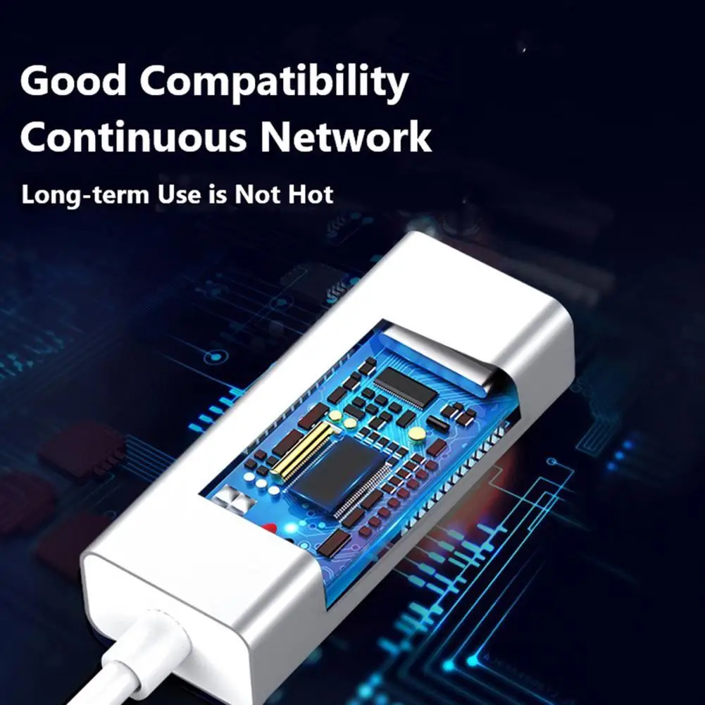 Легкий удобный Ethernet-кабель-преобразователь с Type-C на 2500 Мбит/с портативный