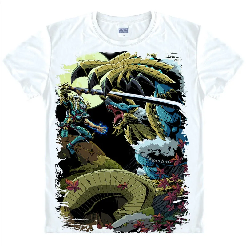 Футболка Coolprint с коротким рукавом из японского аниме Охотник монстров хлопковая