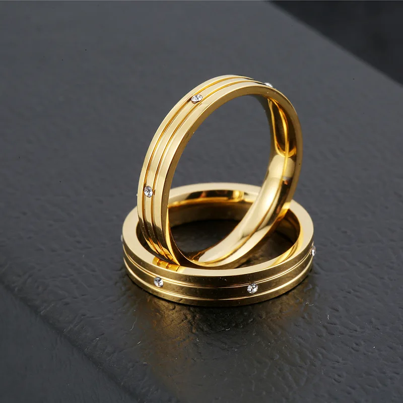 Высокое качество 4 мм оптовая продажа простое кольцо модное Золотое для мужчин и