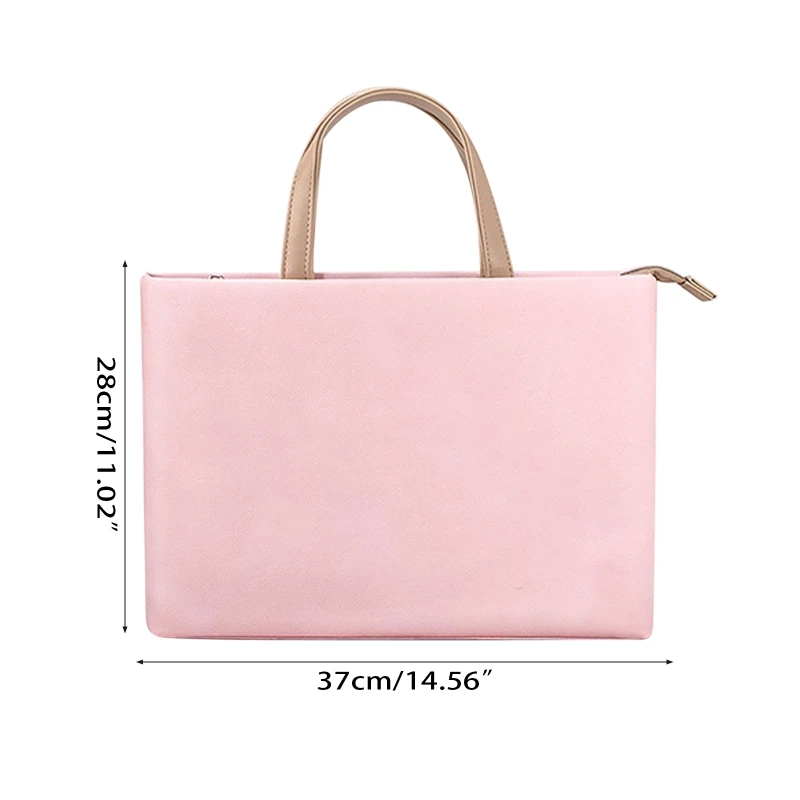 Водонепроницаемая сумка для ноутбука из ПУ со съемным плечевым ремнем портфель 13