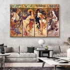 Новые женские изображения дня жизни винтажные картины на холсте постеры и принты настенные художественные картины для гостиной настенные украшения