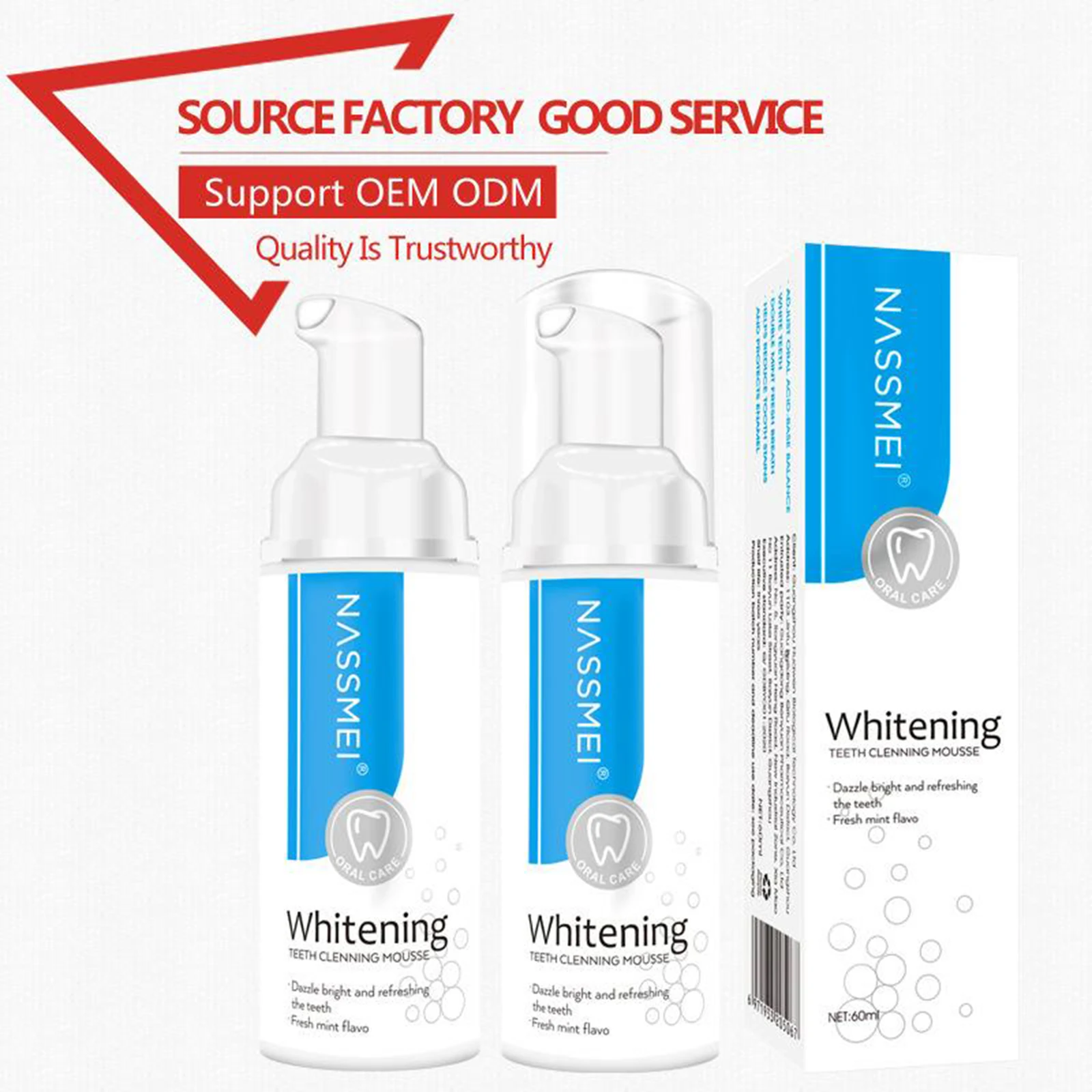 

60ml Teeth Tooth Whitening Toothpaste Intensive Gums Mousse Deeply Cleaning
