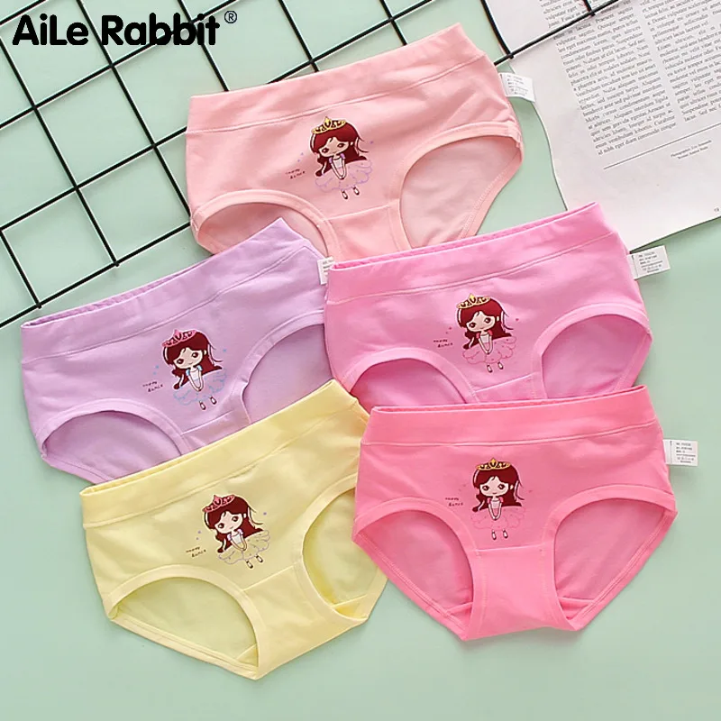 Girls Cartoon Briefs Modal Underwear Fruit Bear Girls Printing