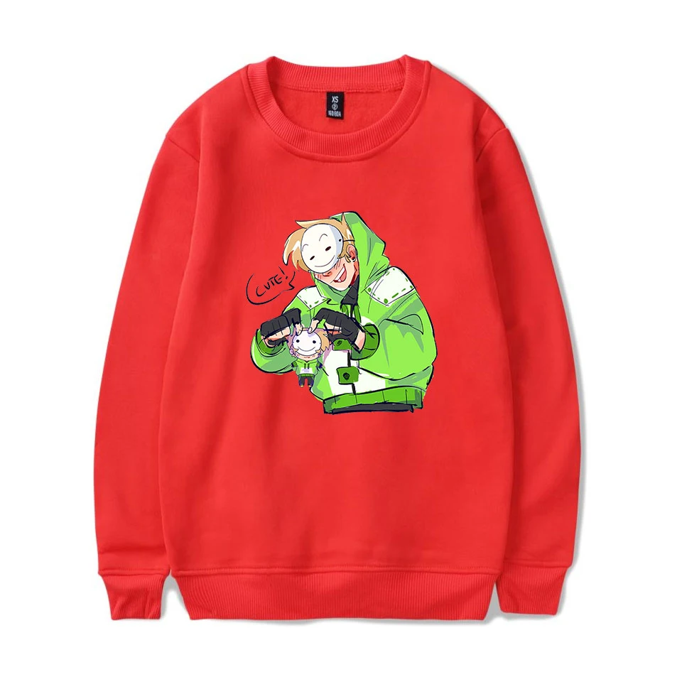 

Popular dreamwastaken animation print hoodless sweatshirt sweatshirt boy girl pullover youth fashion round neck sweater