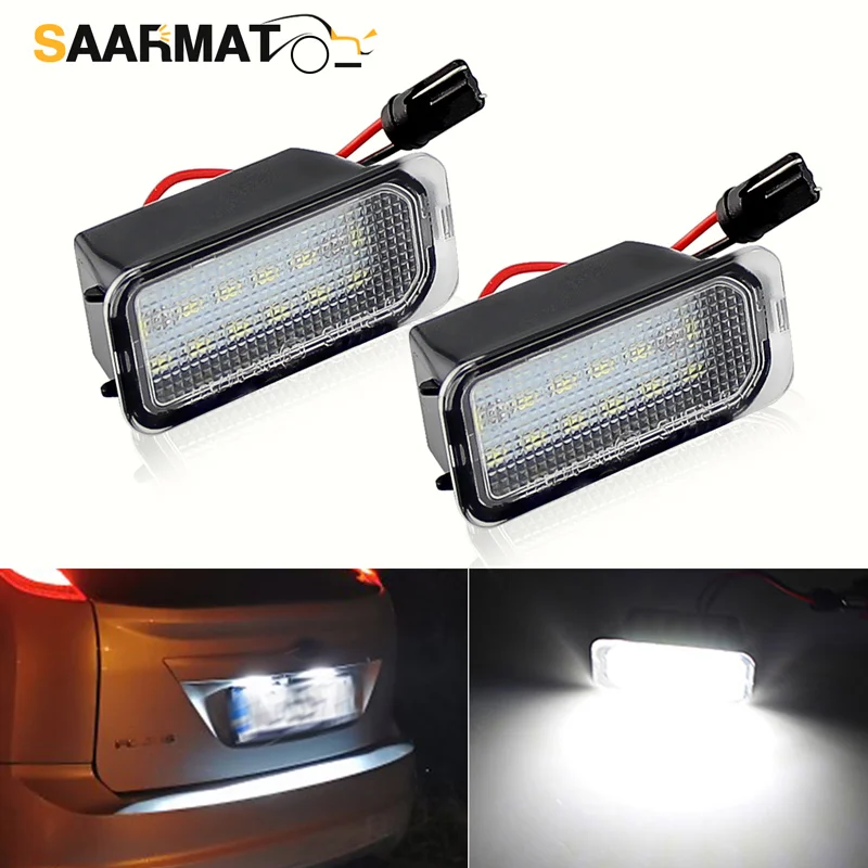 Светодиодные лампы для подсветки номерного знака 2 шт. Ford Ranger Grand C Max S MAX B Focus 3 Fiesta 6