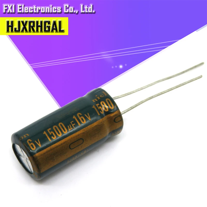 10 шт. 16V1500UF 10*20 мм 1500 мкФ 16V электролитический конденсатор с алюминиевой крышкой