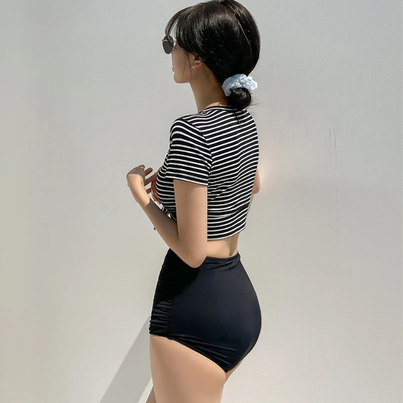 Женский комплект бикини с завышенной талией женский купальник из двух предметов