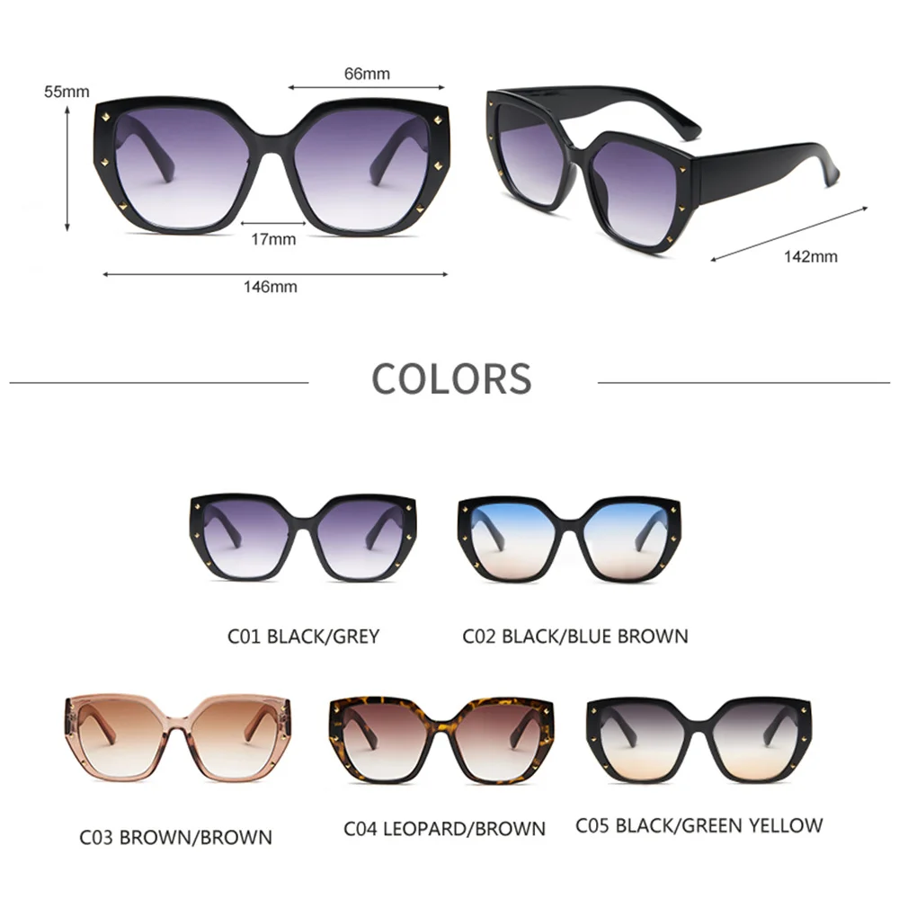 

Large Frame Cat Eye Sunglasses Ladies Luxury Designer Women Points 2020 Overized Sun Glasses Shades oculos de sol feminino