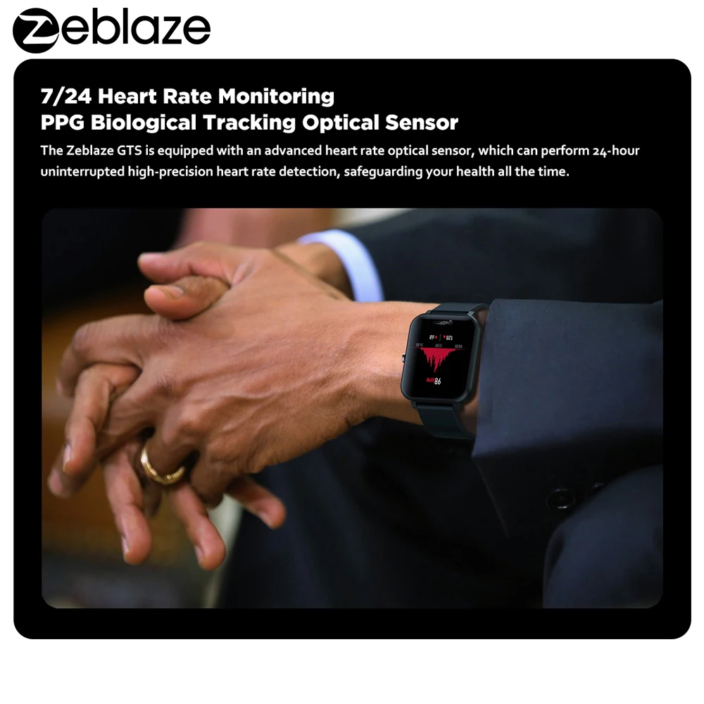 2021 New Zeblaze GTS Smart Watch Men Bluetooth Call IP67 Waterproof 1.54in IPS Touch Screen Heart Rate DIY Watchface Smartwatch |