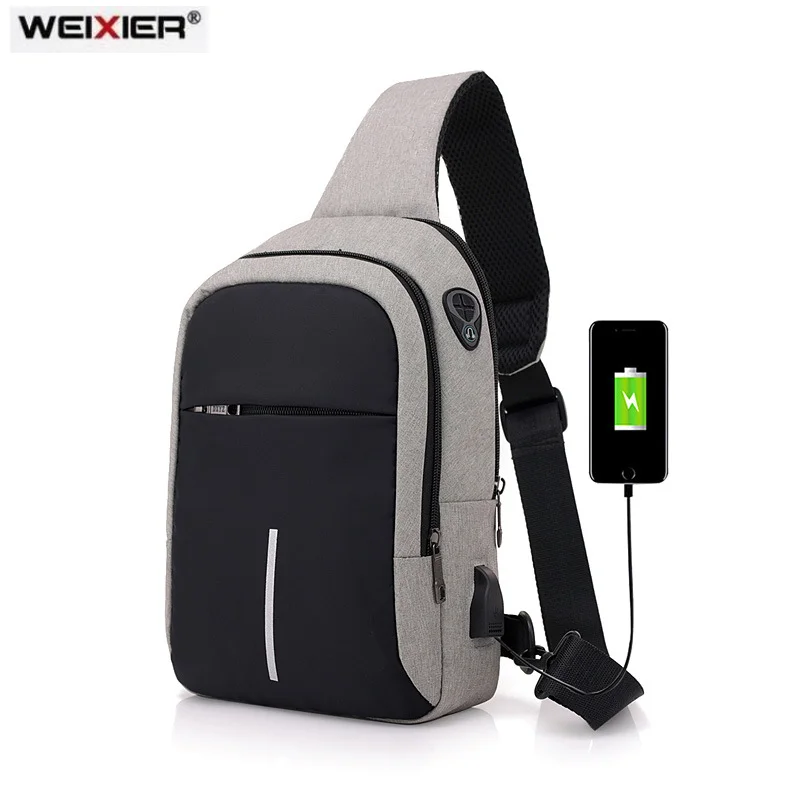 

small usb charge shoulder bag men messenger bags male waterproof sling chest bag boy travel bagpack men cross body bags bolso 가방