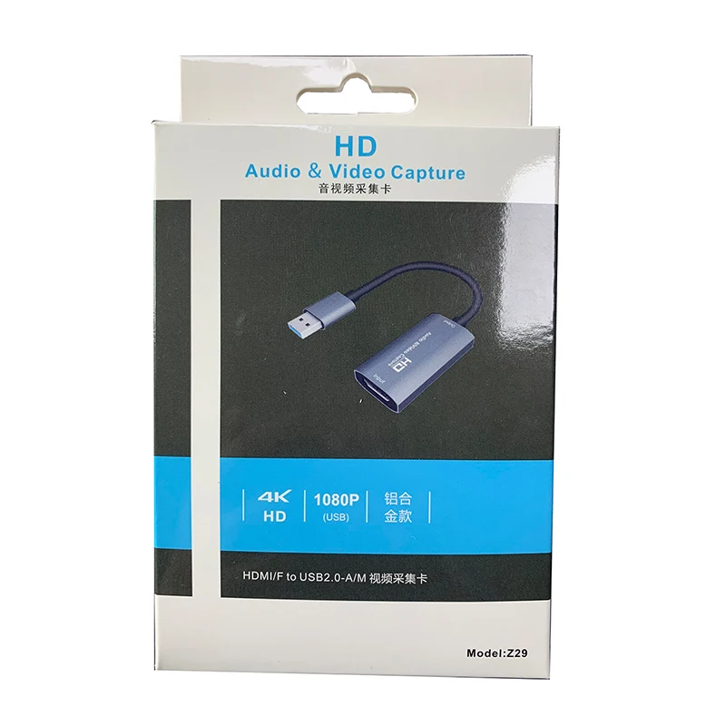 

USB Video Capture Card HDMI 4K For PS4 5 Switch DVD Laptop Video Real Time Streaming Media OBS Recording