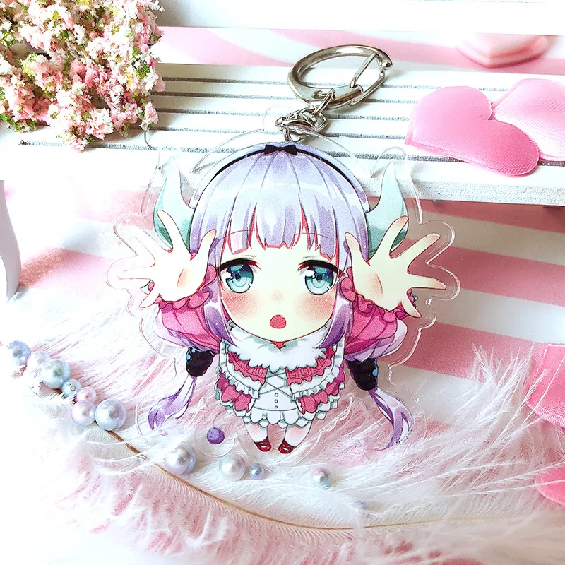 Брелки с подвеской в виде японского аниме мисс Кобаяси дракон горничная брелки