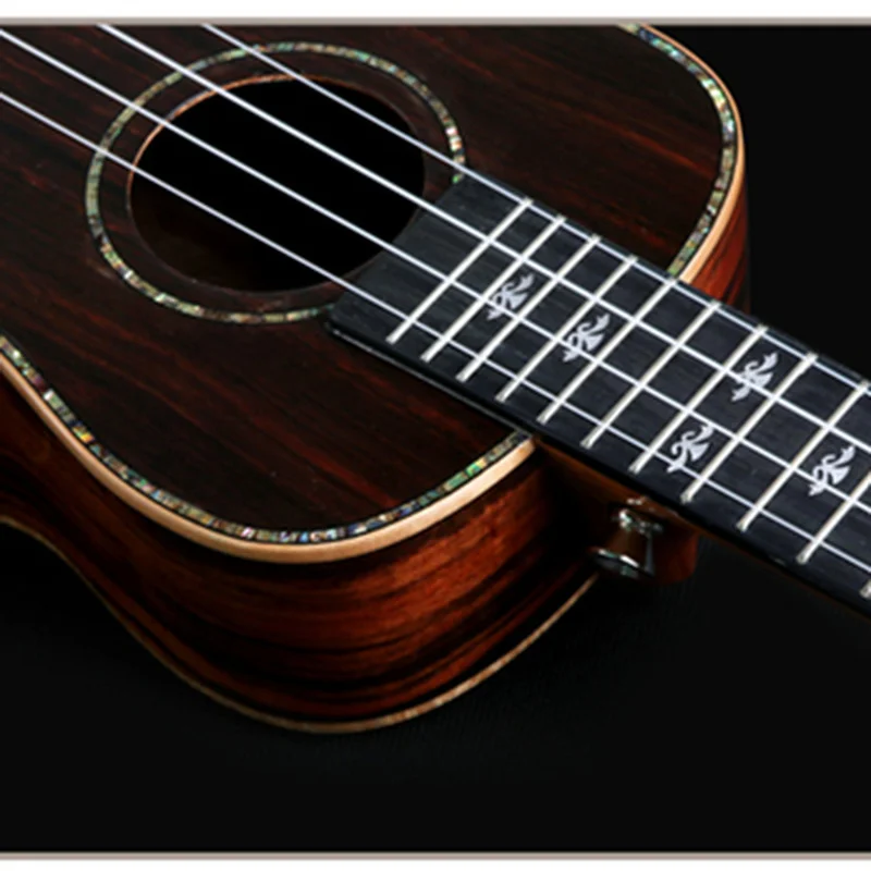 Укулеле 21 24 26 дюймов Полностью черное дерево мини электрика сопрано концертный