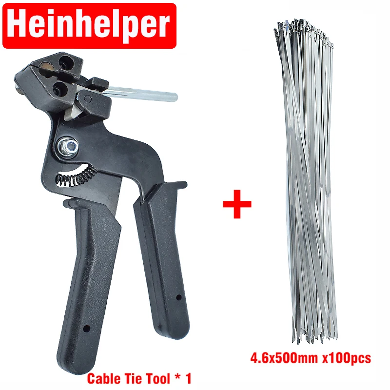 

Hand Stainless Cable Tie Gun Fastening Strap Cutting Tool Cutter Tension Automatic Zip Durable Tensioning Tool