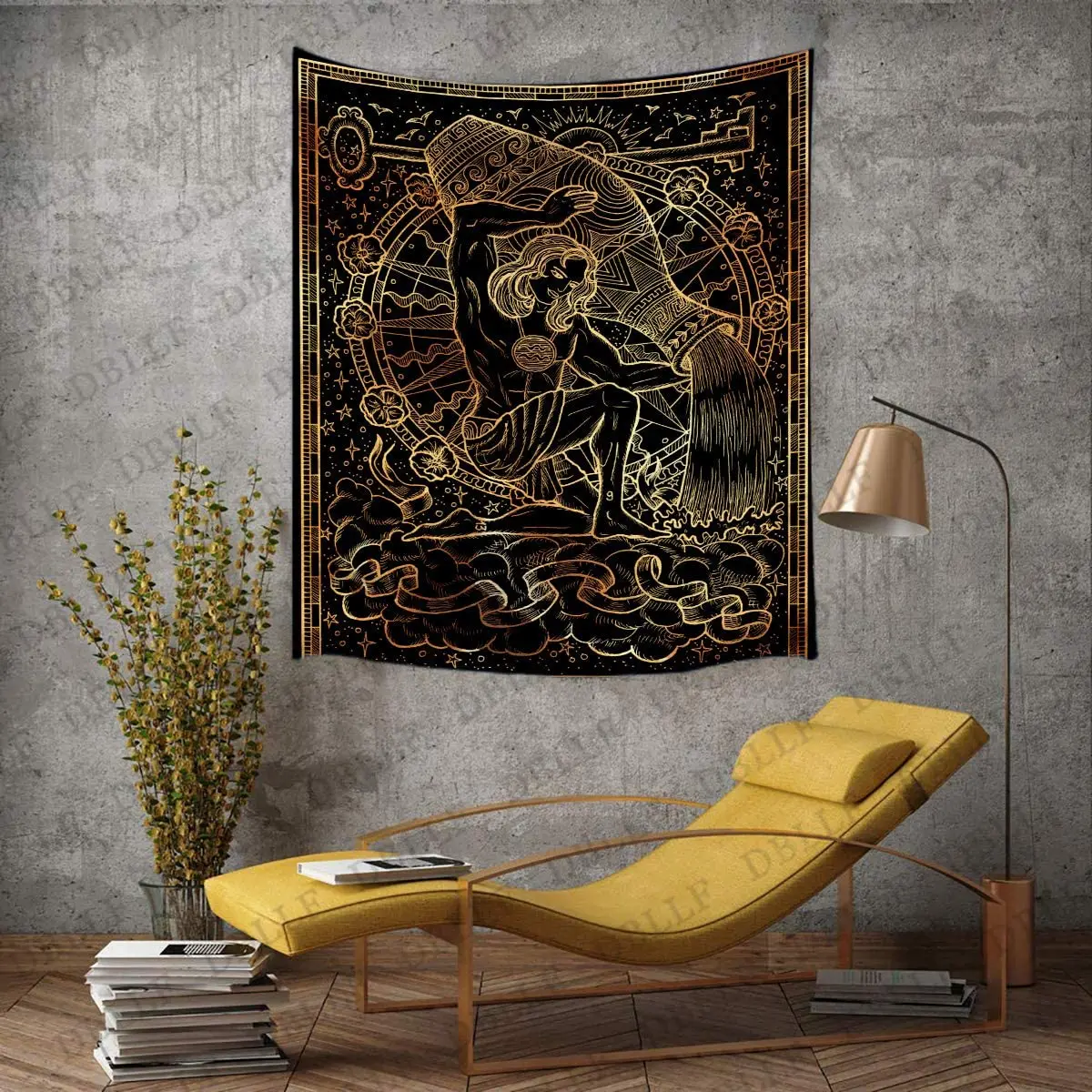 

Aquarius Tapestry Fantasy Zodiac Signs Wall Hanging