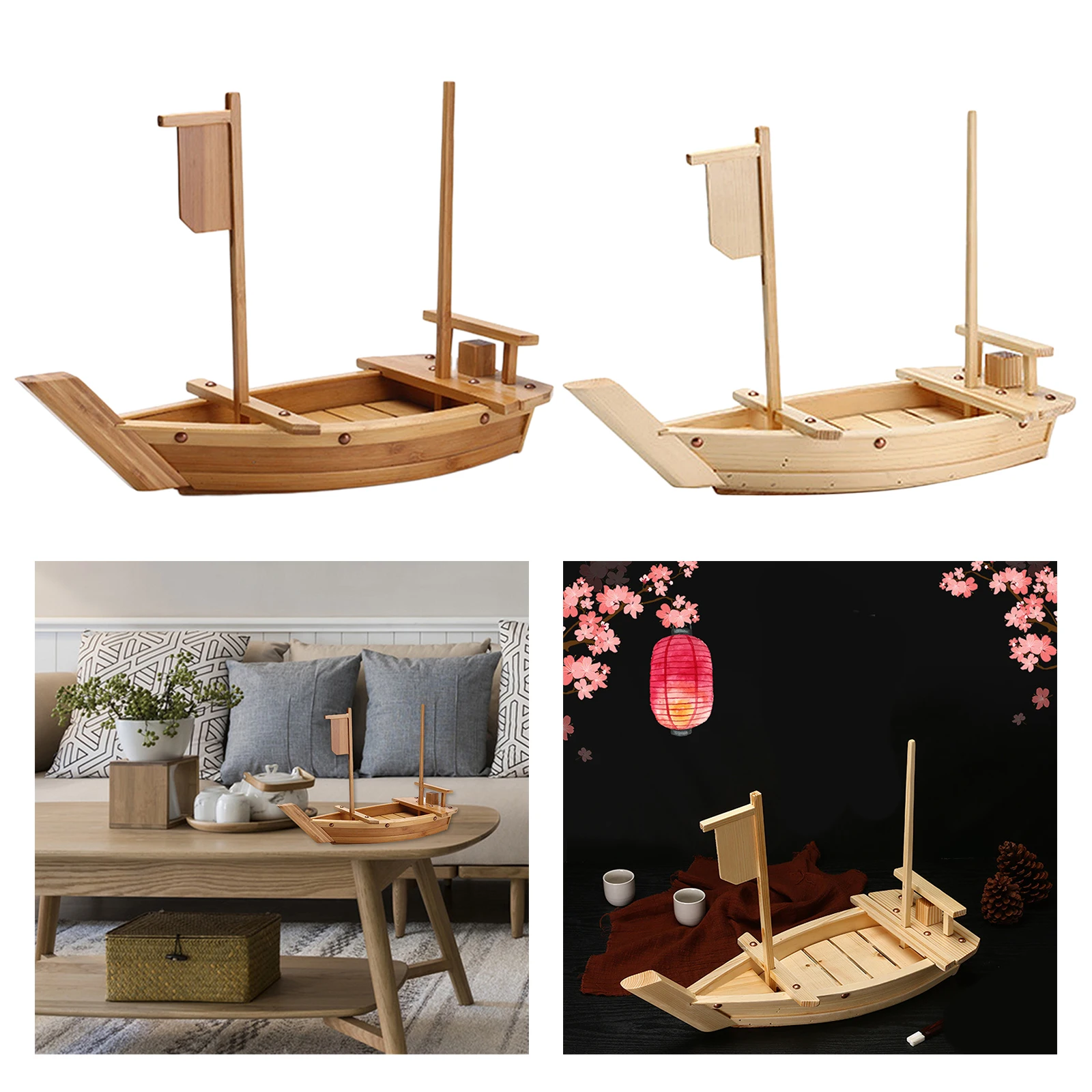 

Деревянная тарелка для суши в форме лодки, поднос для японской и корейской кухни, тарелка для суши, сашими, украшение для дома