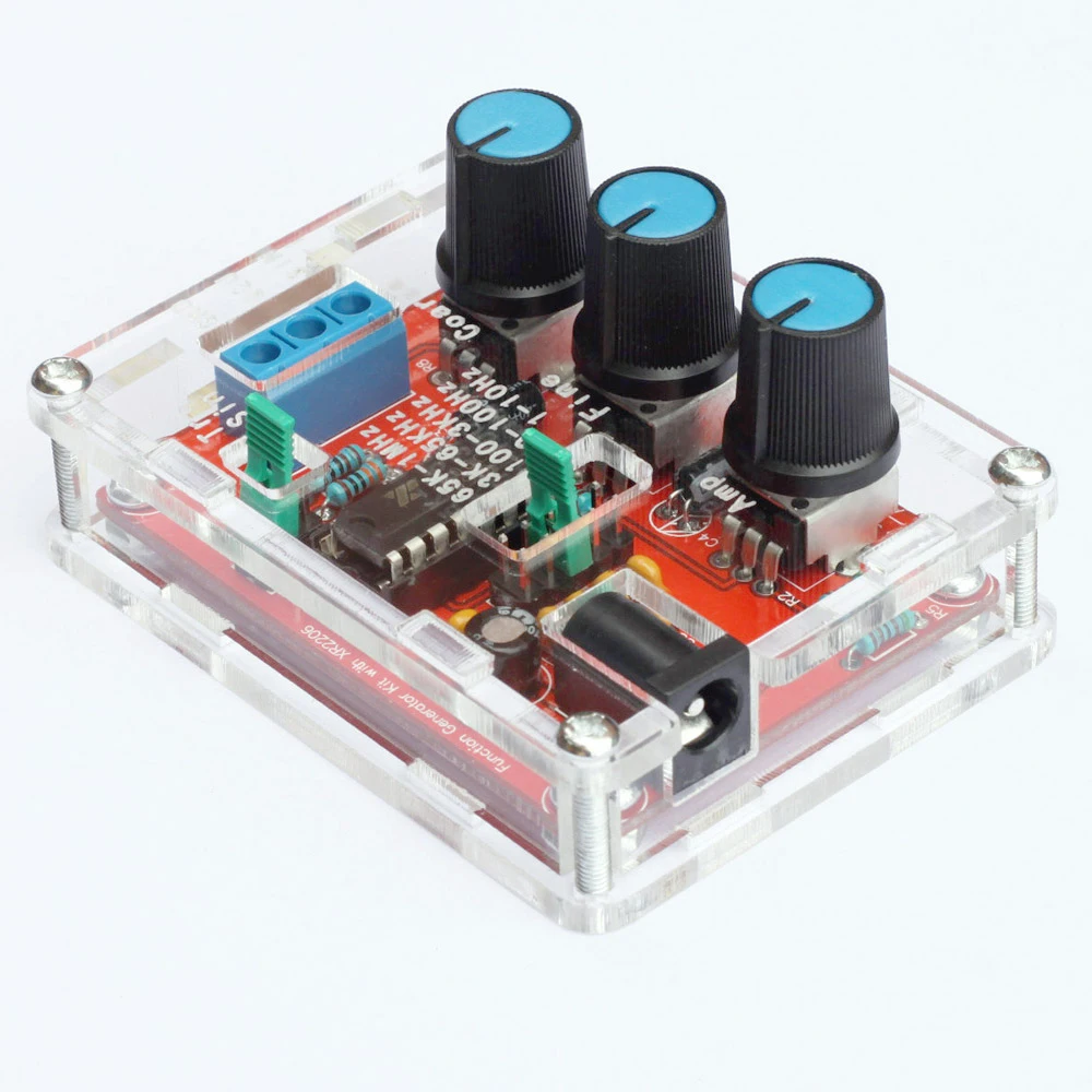 

XR2206 Function Signal Generator DIY Kit Sine Wave 1HZ-1MHZ DDS Signal Generator Set Adjustable Frequency Amplitude