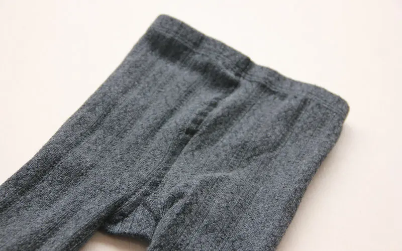 Детские черные колготки Осенние леггинсы для девочек зимние вязаные теплые