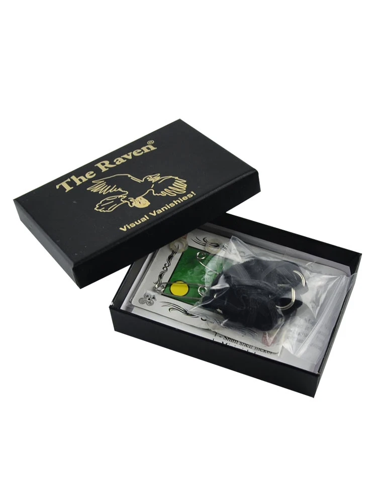 Ворон исчезающая монета-волшебный трюк этап магический реквизит крупным планом